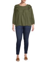Terra & Sky Women's Plus Size Skinny Jeans, 29” Inseam - Image 3